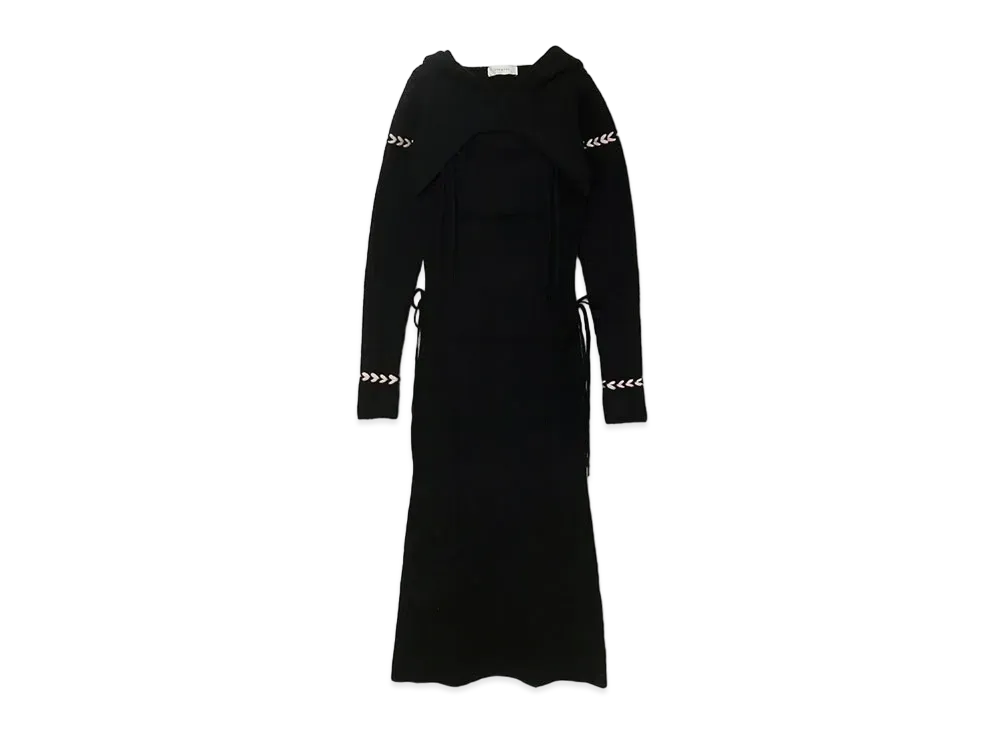 ANDMARY Mitten Layered Knit Dress "Black"