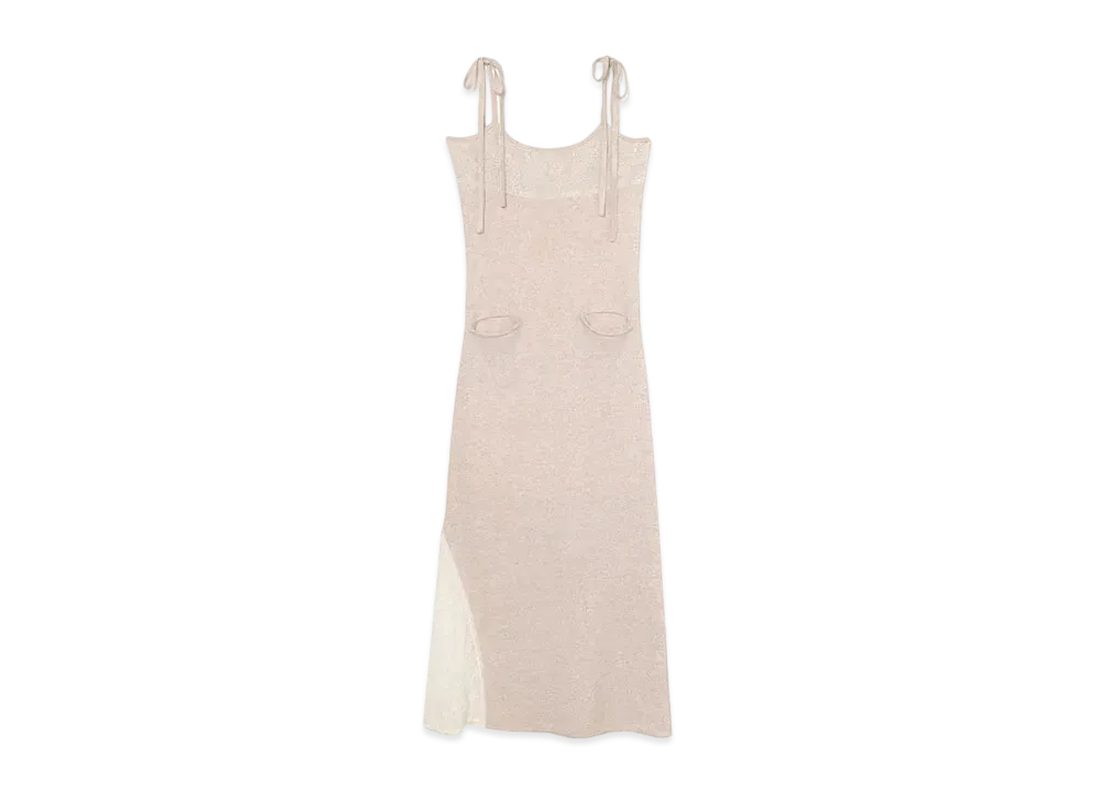 ANDMARY Flower Tulle Dress "Beige"