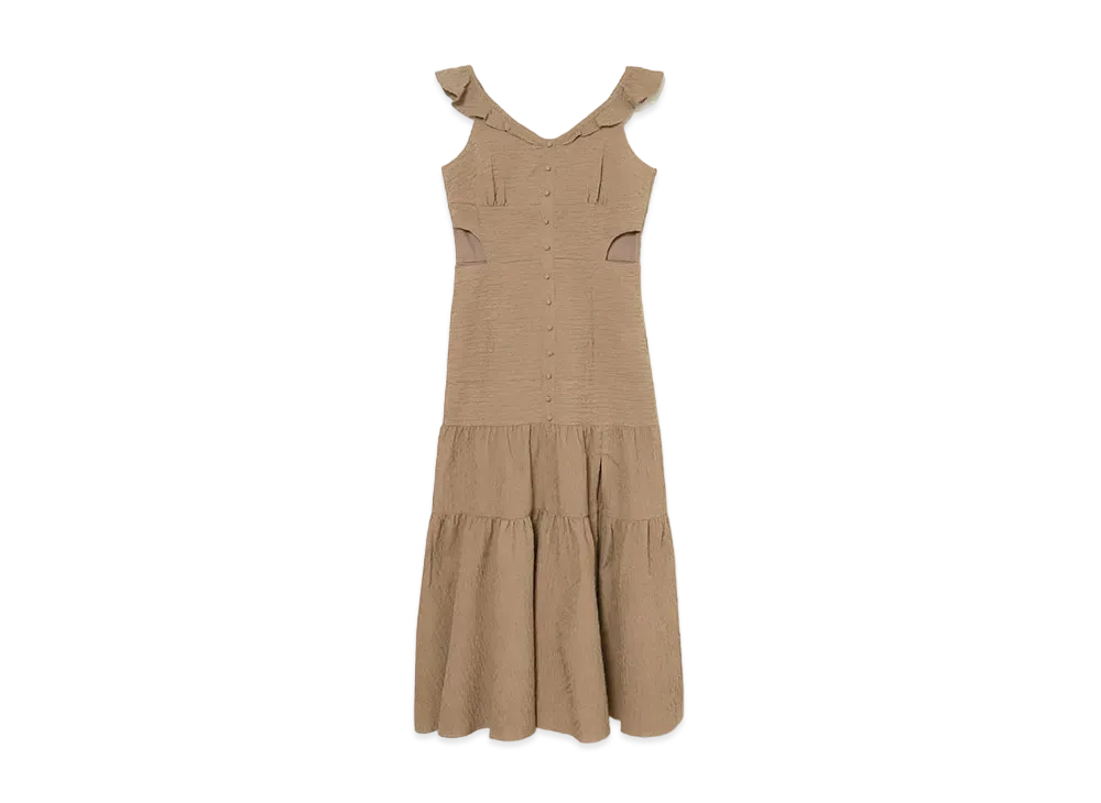 ANDMARY Angel Tiered Dress "Mocha Brown"