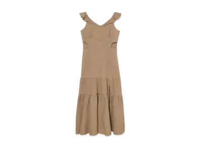 ANDMARY Angel Tiered Dress "Mocha Brown"