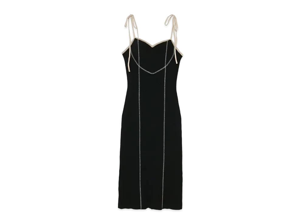ANDMARY Heart Stitch Long Dress "Black"