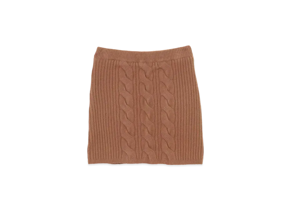 ANDMARY Vivian Knit Mini Skirt "Brown"