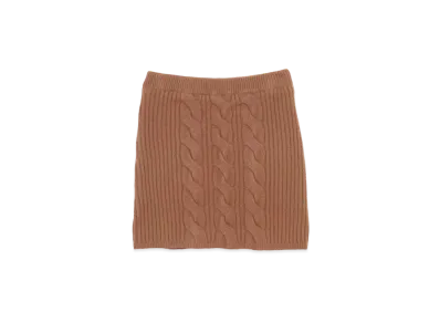 ANDMARY Vivian Knit Mini Skirt "Brown"