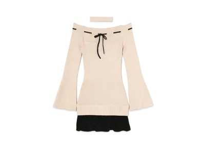 ANDMARY Lilian Ribbon Mini Dress "Ivory"