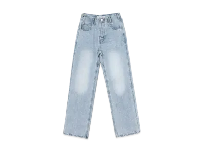 ANDMARY Heart Hip Wide Denim "Light Blue"