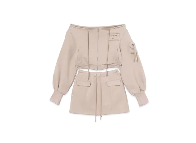 ANDMARY Cherie Offshoulder Set Up "Pink Beige"