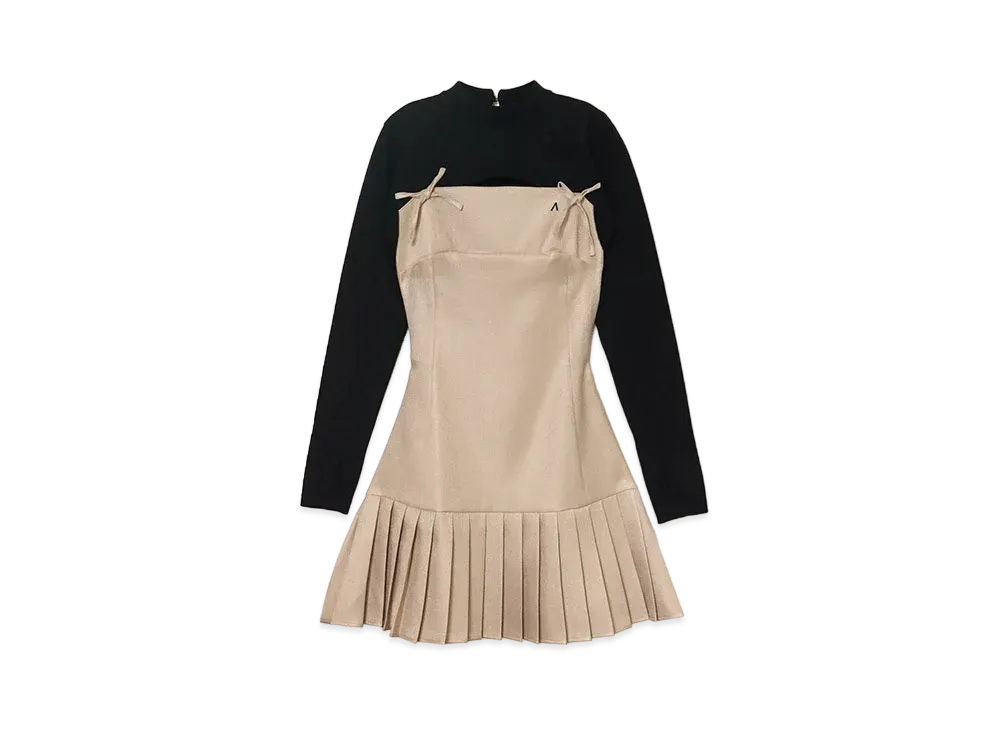 ANDMARY Karen Knit Set Mini Dress "Beige"