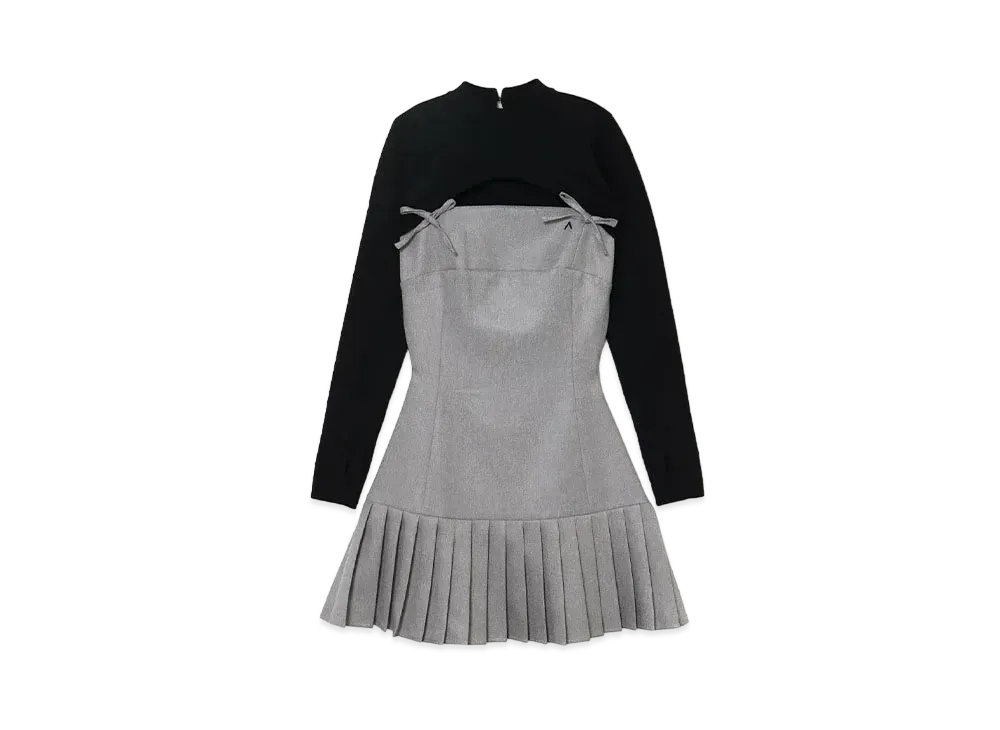 ANDMARY Karen Knit Set Mini Dress "Gray"