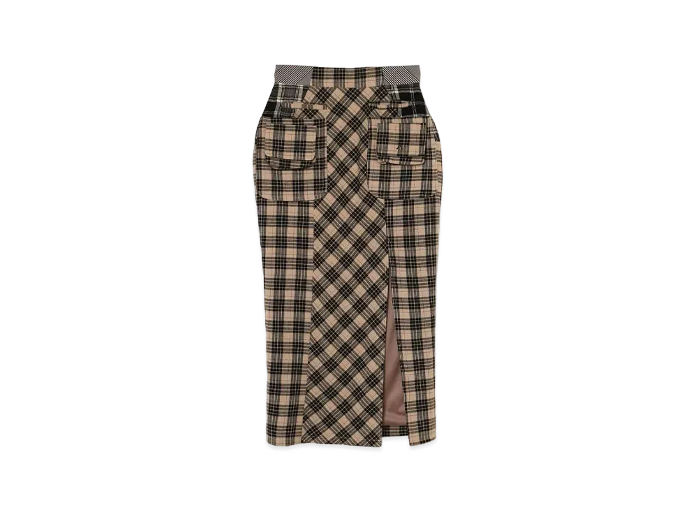 ANDMARY Anna Check Long Skirt "Beige"