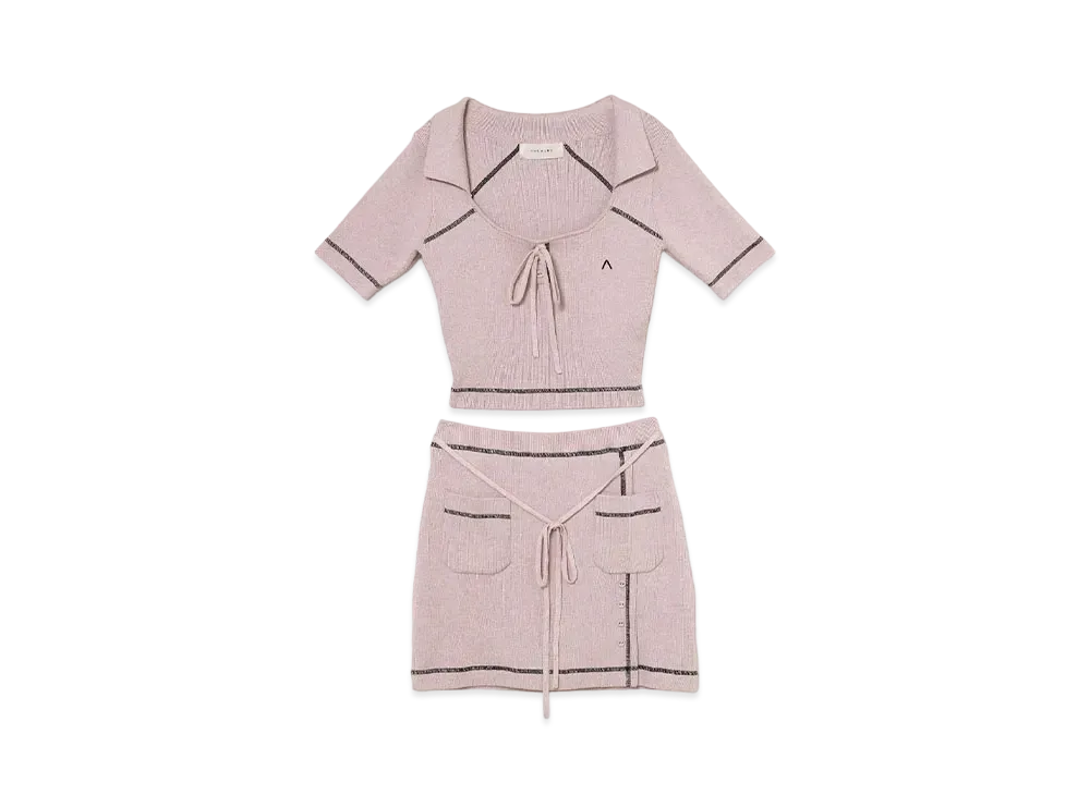 ANDMARY Kitty Knit Set Up "Baby Pink"