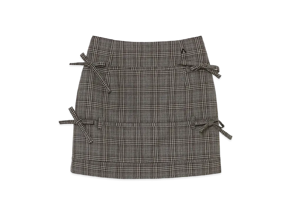 ANDMARY Hanna Check Mini Skirt "Gray"
