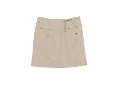 ANDMARY Lara Ribbon Mini Skirt "Beige"
