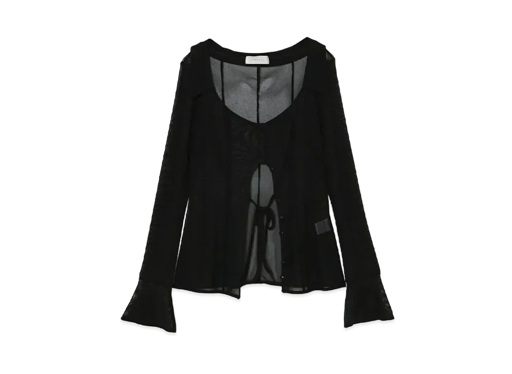 ANDMARY Jean Tulle Cardigan "Black"