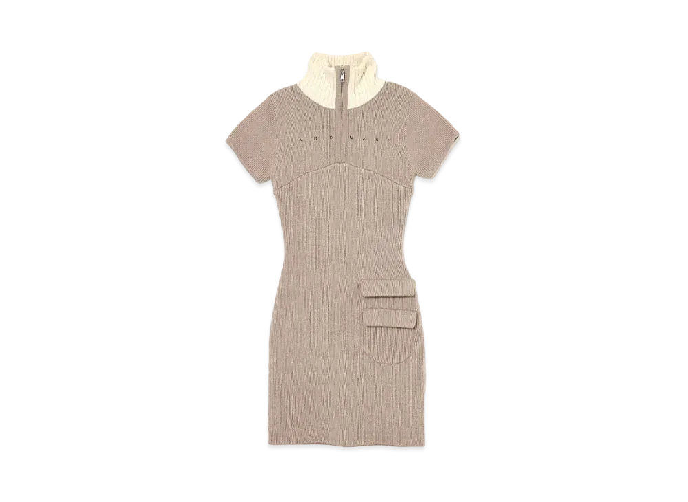 ANDMARY Leila Knit Mini Dress "Beige"