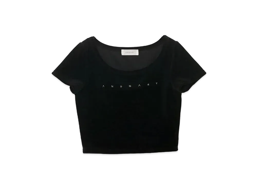ANDMARY Sonia Logo Tops "Black"