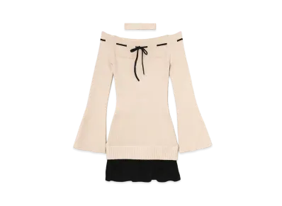 ANDMARY Lilian Ribbon Mini Dress "Ivory"