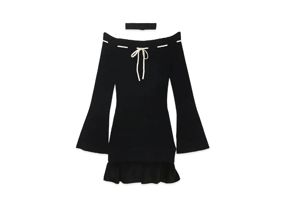 ANDMARY Lilian Ribbon Mini Dress "Black"