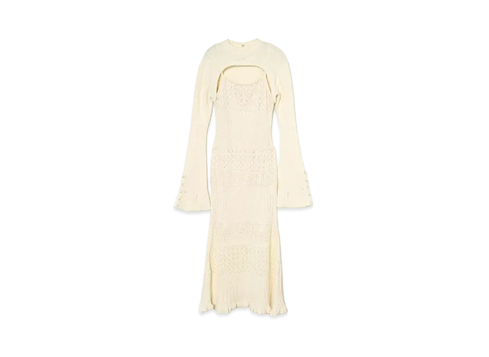 ANDMARY Layered Crochet Dress "Ivory"