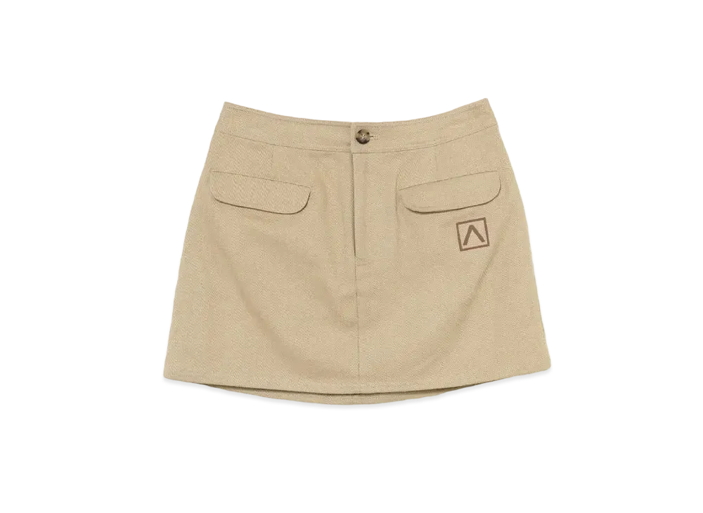 ANDMARY Jane Logo Mini Skirt "Beige"