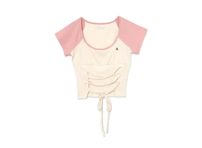 ANDMARY Stacy Laceup Tops "Pink"