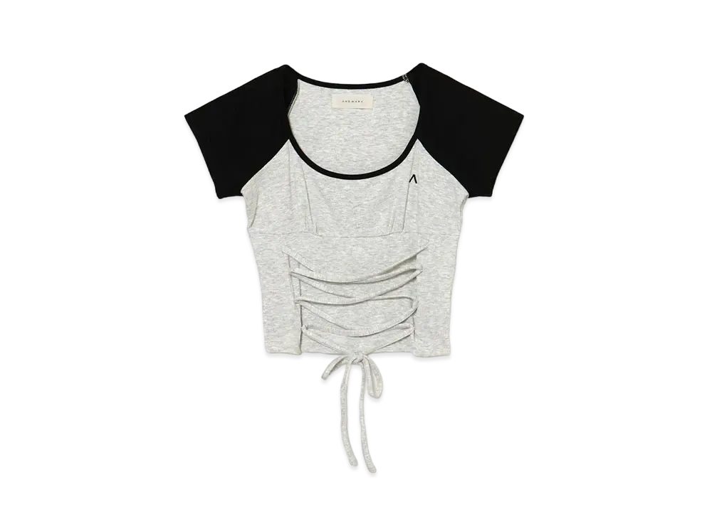 ANDMARY Stacy Laceup Tops "Black"