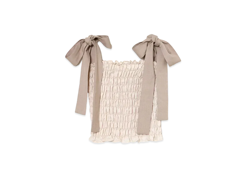 ANDMARY May Shirring Tops "Ivory"