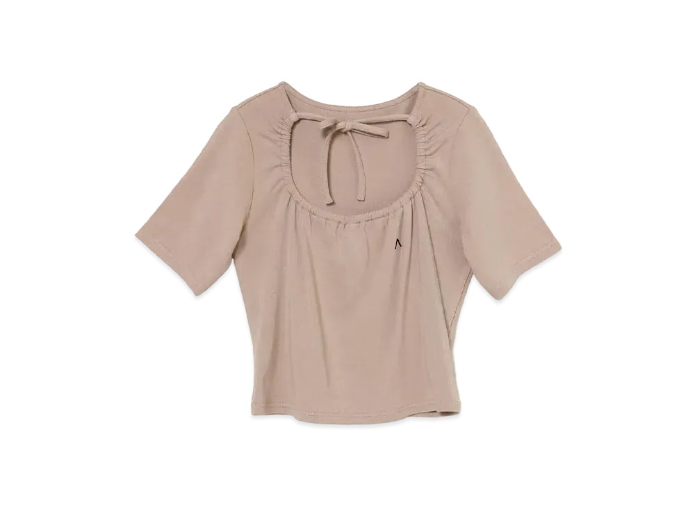 ANDMARY Chelsea Ribbon Tops "Pink Beige"