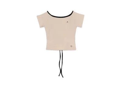 ANDMARY Kate Slit Tops "Pink Beige"