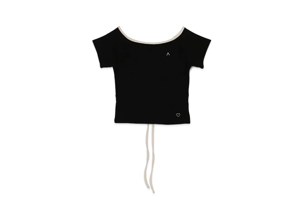 ANDMARY Kate Slit Tops "Black"