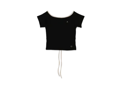 ANDMARY Kate Slit Tops "Black"