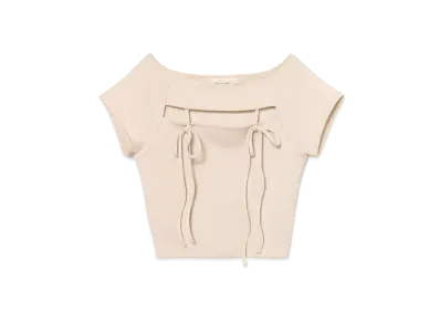 ANDMARY Bebe Ribbon Tops "Ivory"