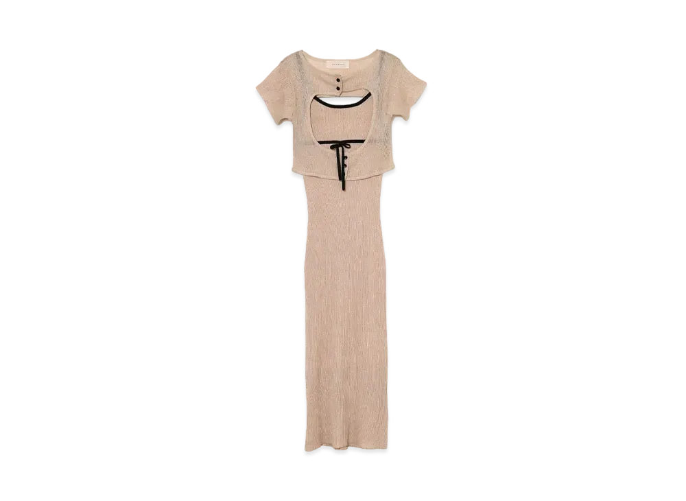 ANDMARY Elf Knit Dress "Beige"