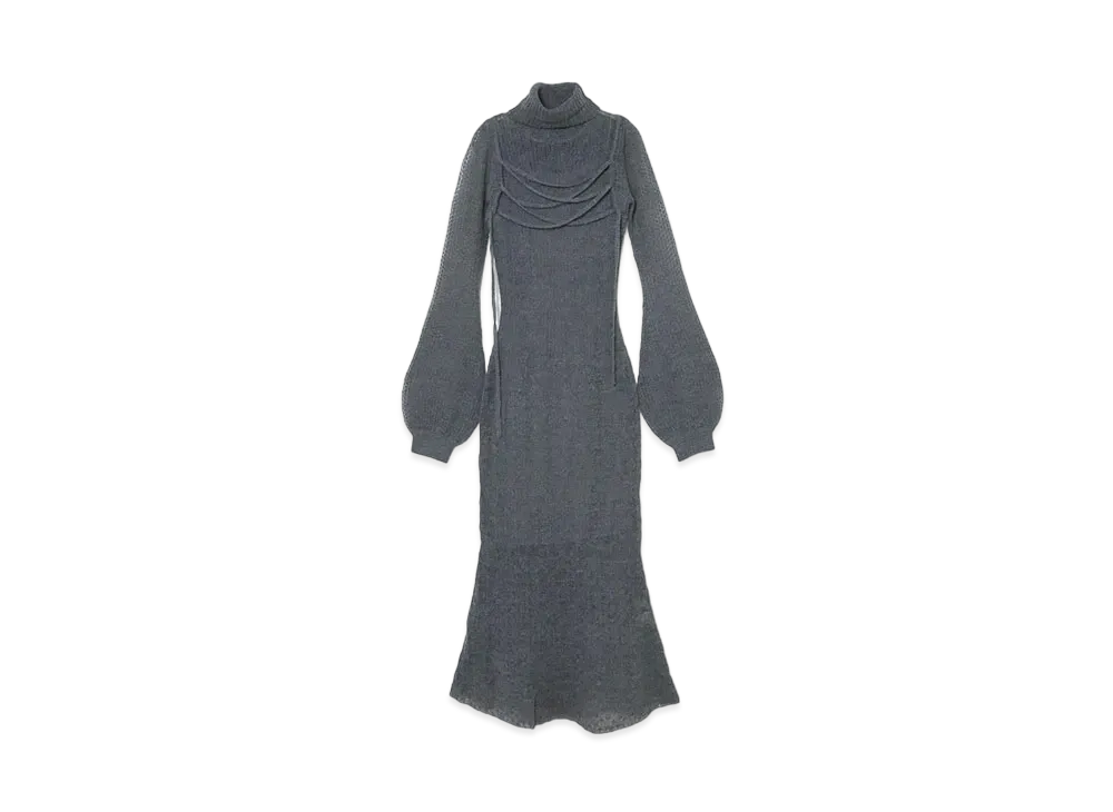ANDMARY Sophie Seethrough Knit Dress "Gray"