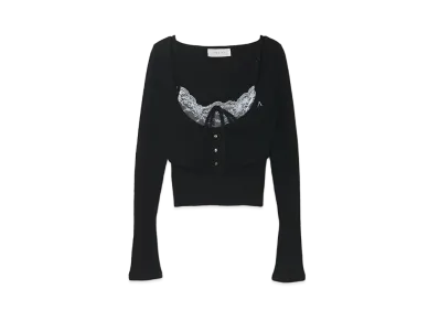 ANDMARY Brenda Lace Knit Set "Black"