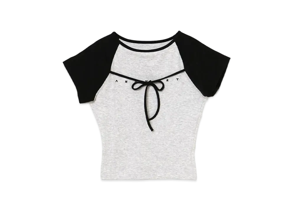 ANDMARY Alma Ribbon Tops "Gray"