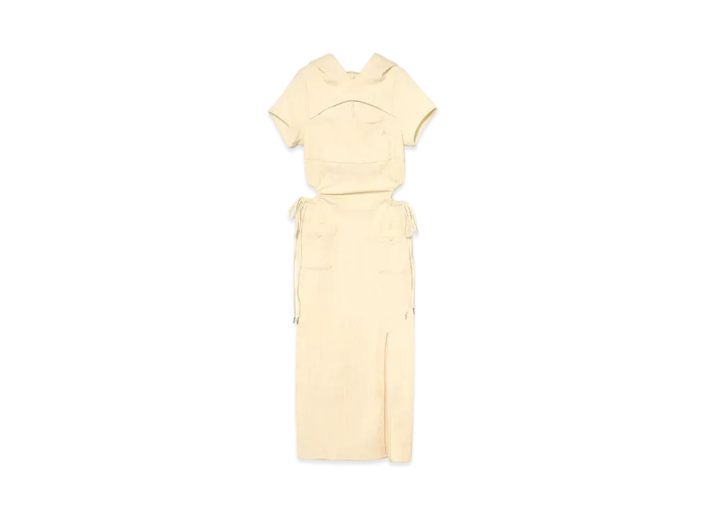 ANDMARY Effie Slit Dress "Ivory"