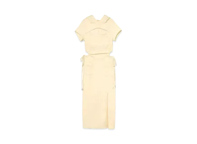 ANDMARY Effie Slit Dress "Ivory"