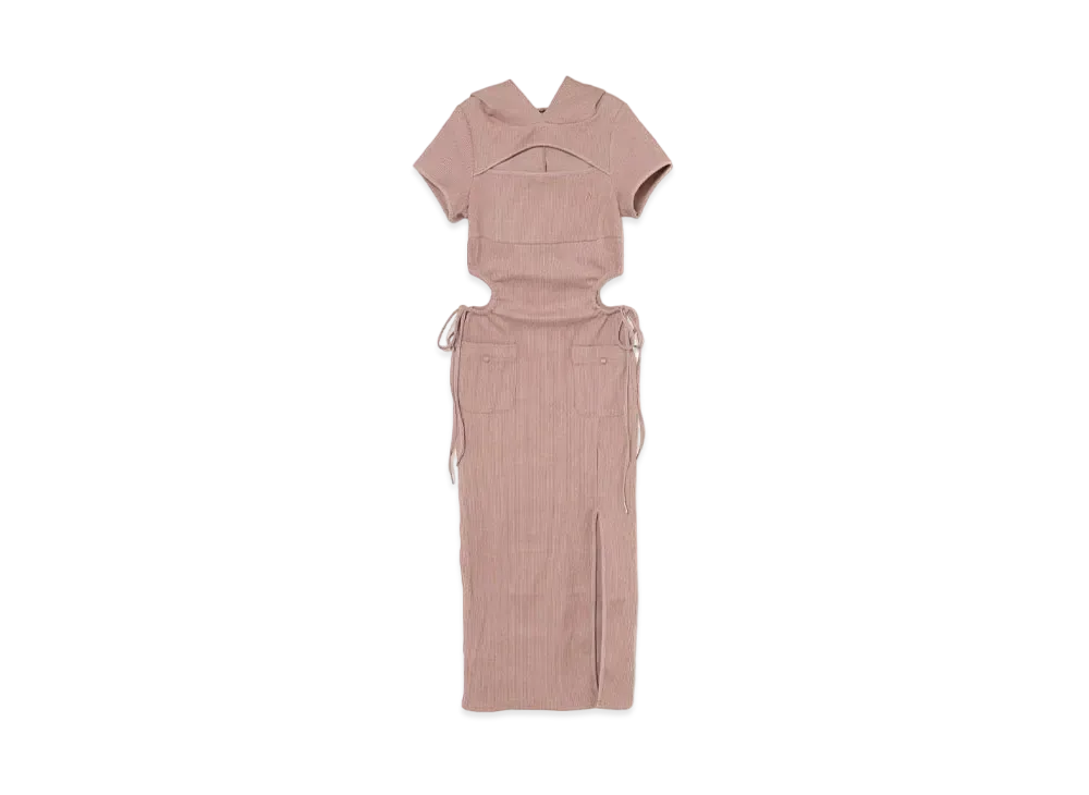 ANDMARY Effie Slit Dress "Pink Beige"