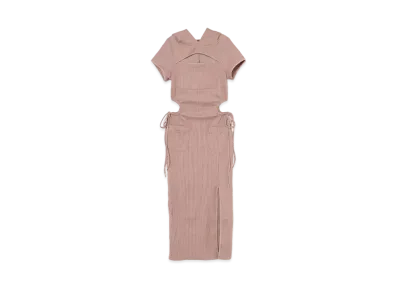 ANDMARY Effie Slit Dress "Pink Beige"