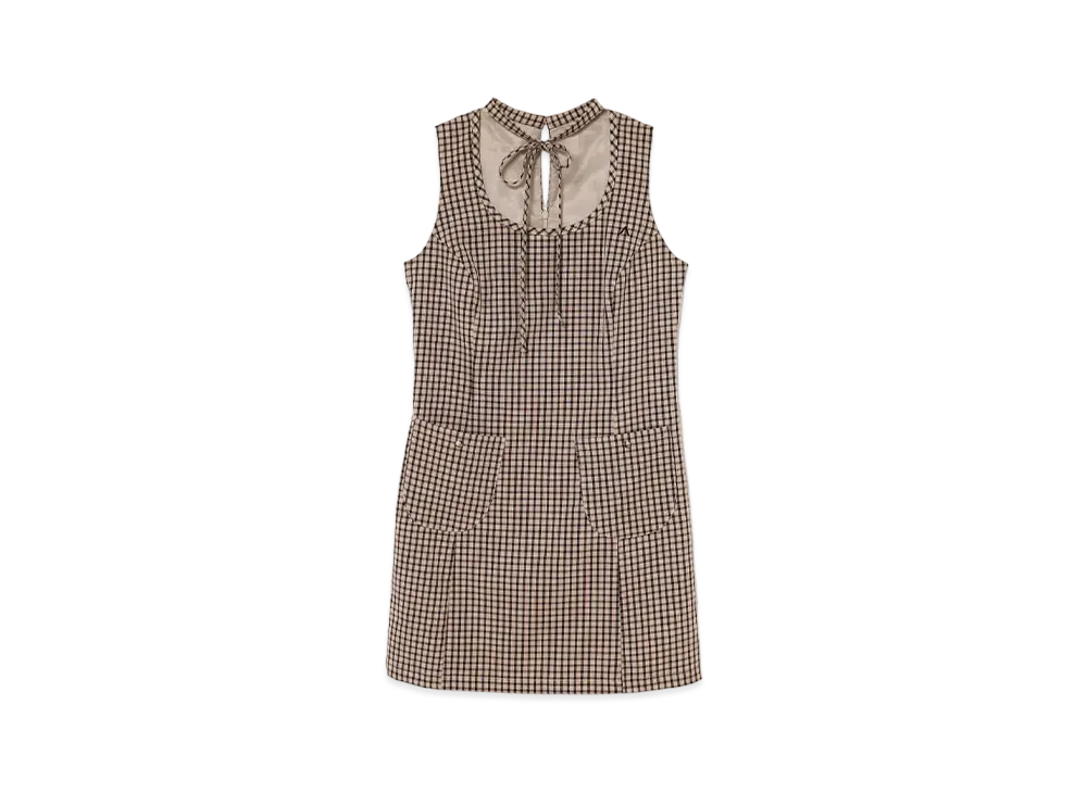 andmary アンドマリー ナタリーチェックミニドレス ベージュ ANDMARY】Natalie check mini dress