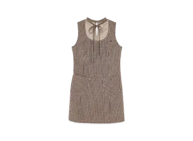 ANDMARY Natalie Check Mini Dress "Beige"