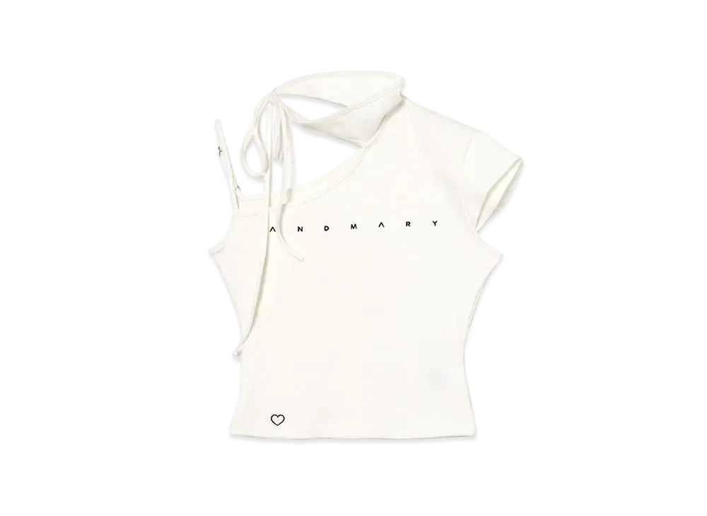 Mary logo choker tops Mary logo choker tops color ivory⁄gray ¥8800