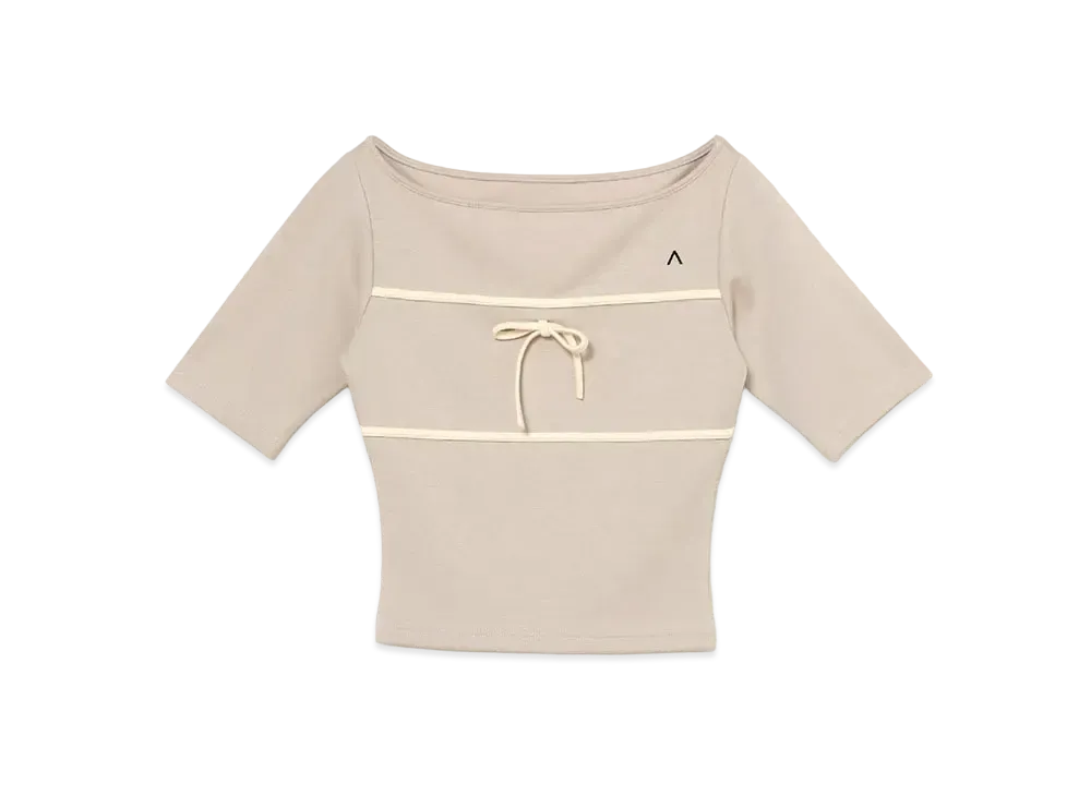 ANDMARY Baby Ribbon Tops "Pink Beige"