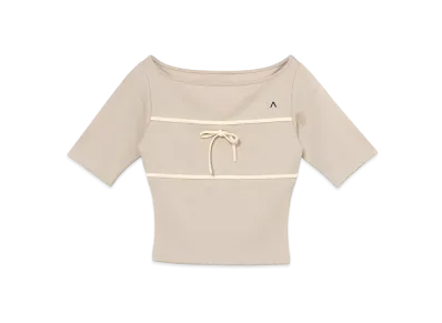 ANDMARY Baby Ribbon Tops "Pink Beige"