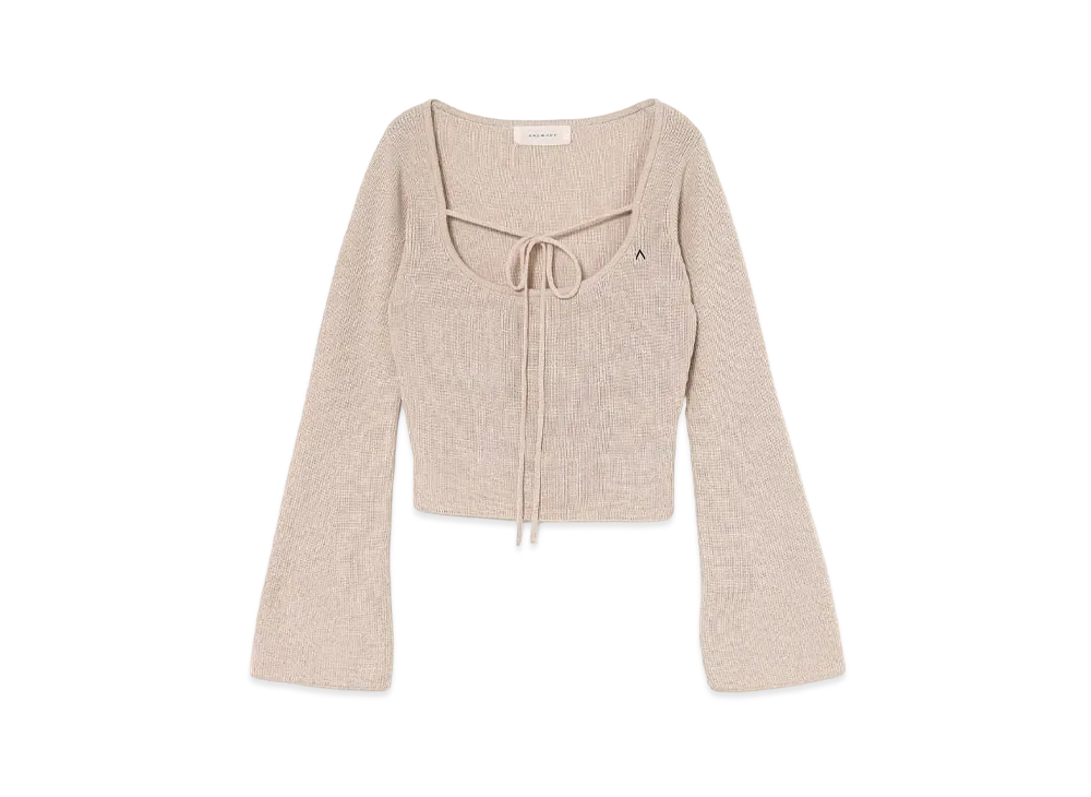 ANDMARY Sheer Ribbon Cardigan 