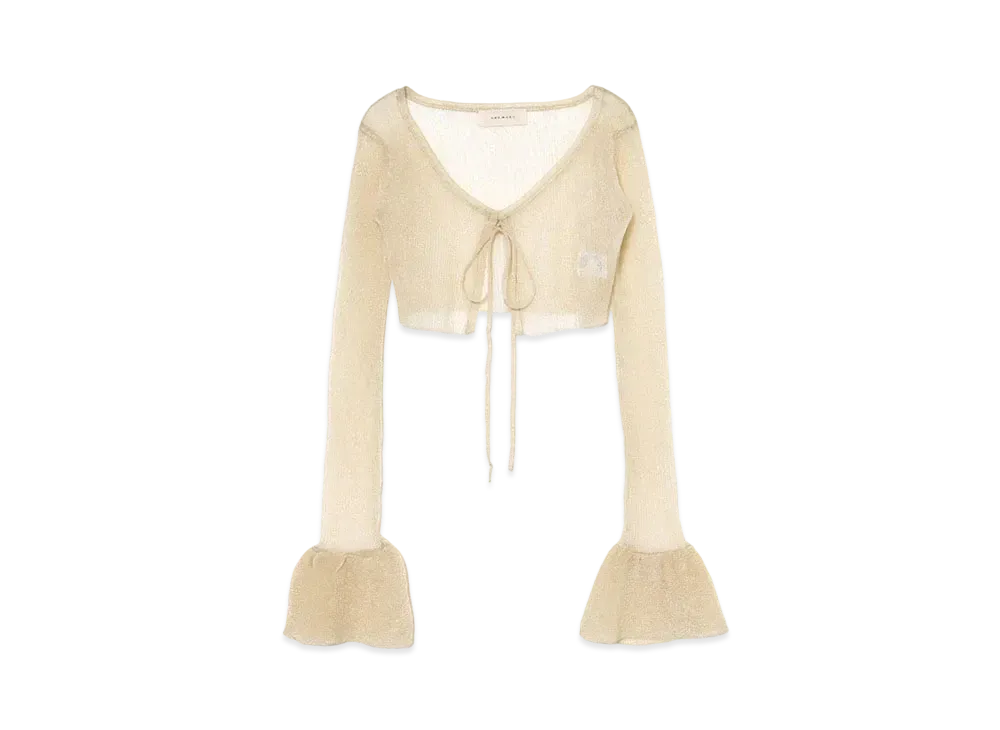 ANDMARY Silk Ribbon Tops "Beige"