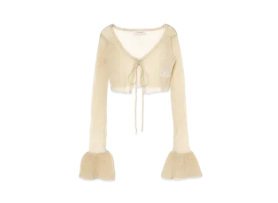 ANDMARY Silk Ribbon Tops "Beige"