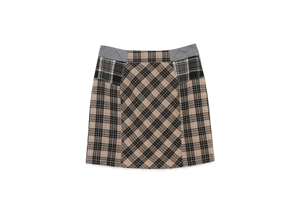 ANDMARY Anna Check Skirt "Beige"