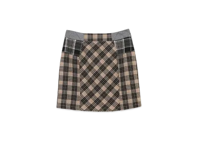 ANDMARY Anna Check Skirt "Beige"