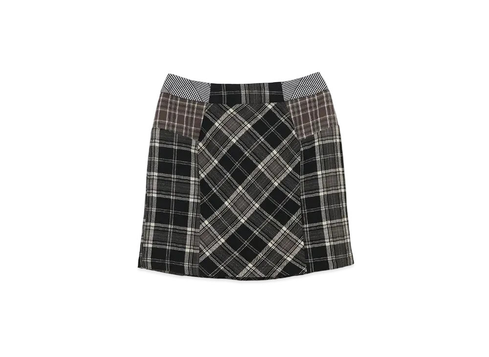 ANDMARY Anna Check Skirt "Black"